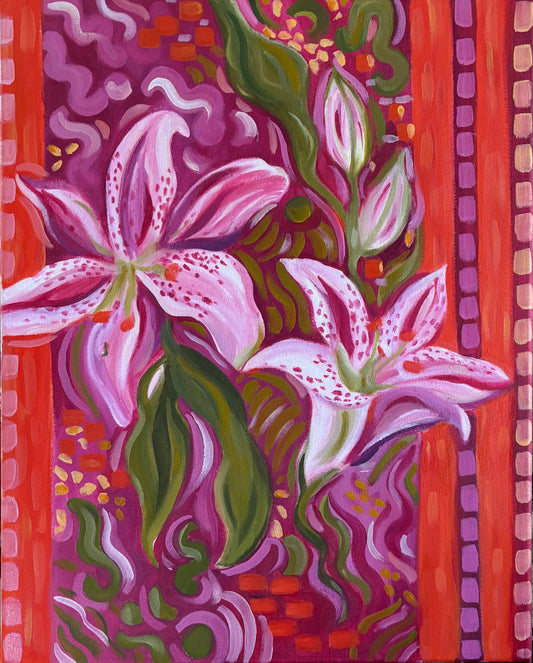 "Stargazer" Hand Embellished Canvas Print